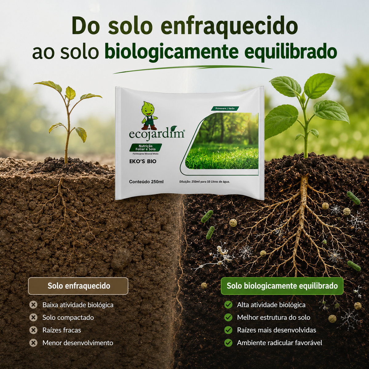 Kit Com Cinco Produtos de Cada (Linha Jardinagem) - 250ml